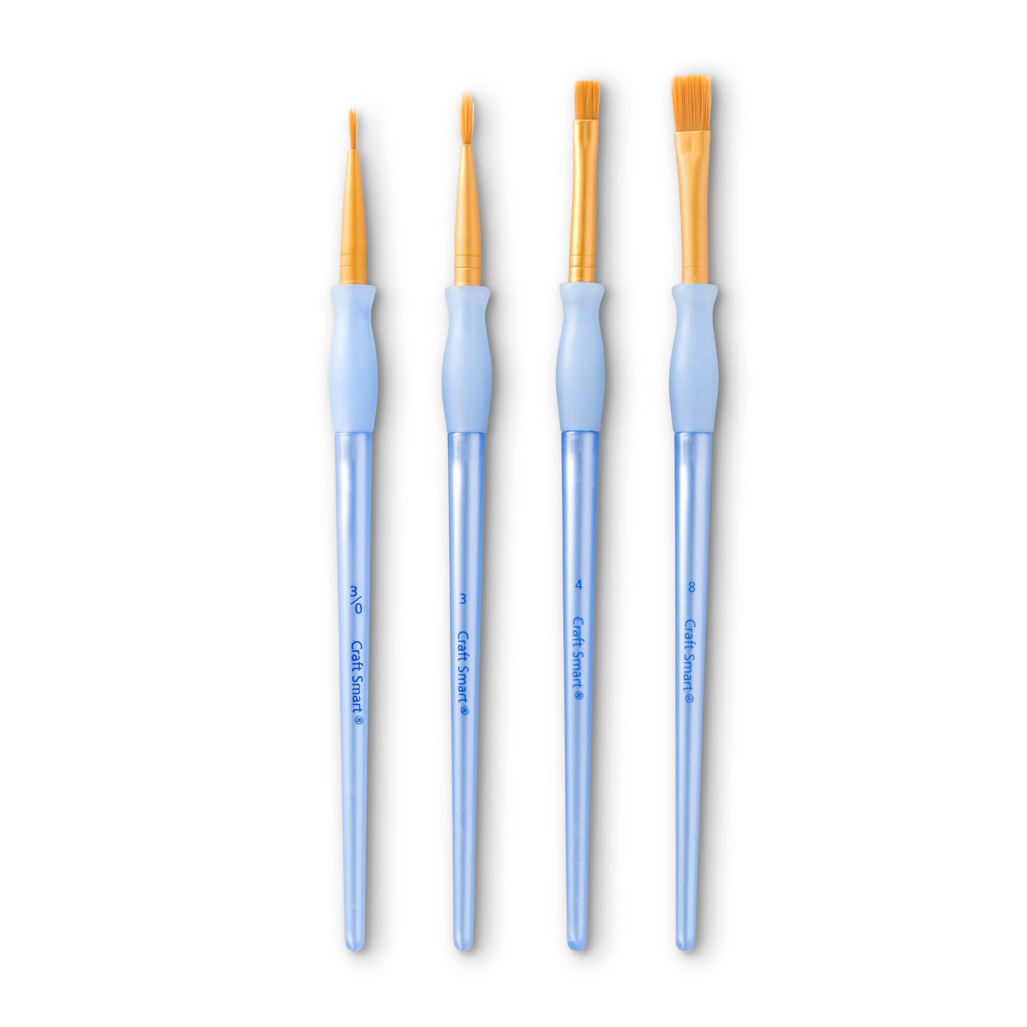 9 Packs: 4 ct. (36 total) Gold Taklon Brush Set by Craft Smart®